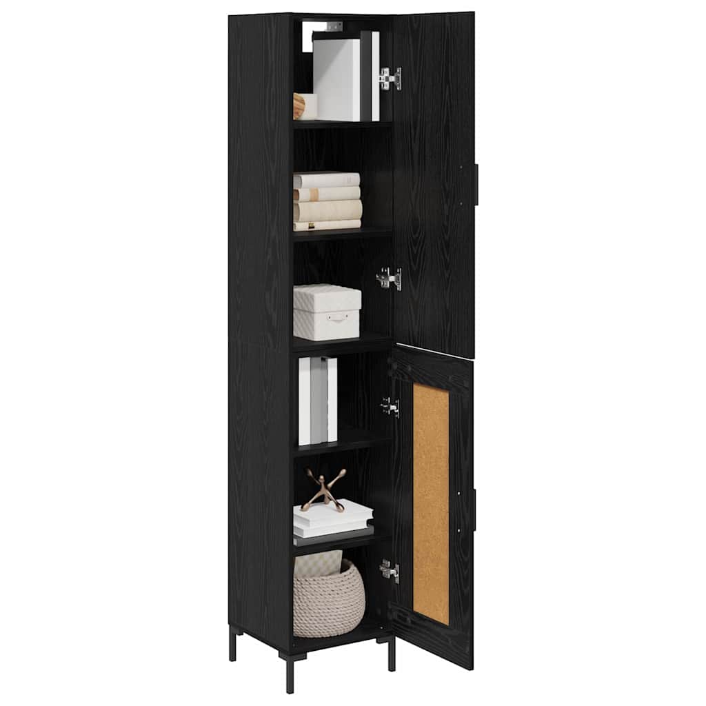 Highboard Crni hrast 34,5 x 34 x 180 cm Konstruirano drvo