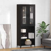 Highboard Crni hrast 69,5 x 34 x 180 cm Konstruirano drvo