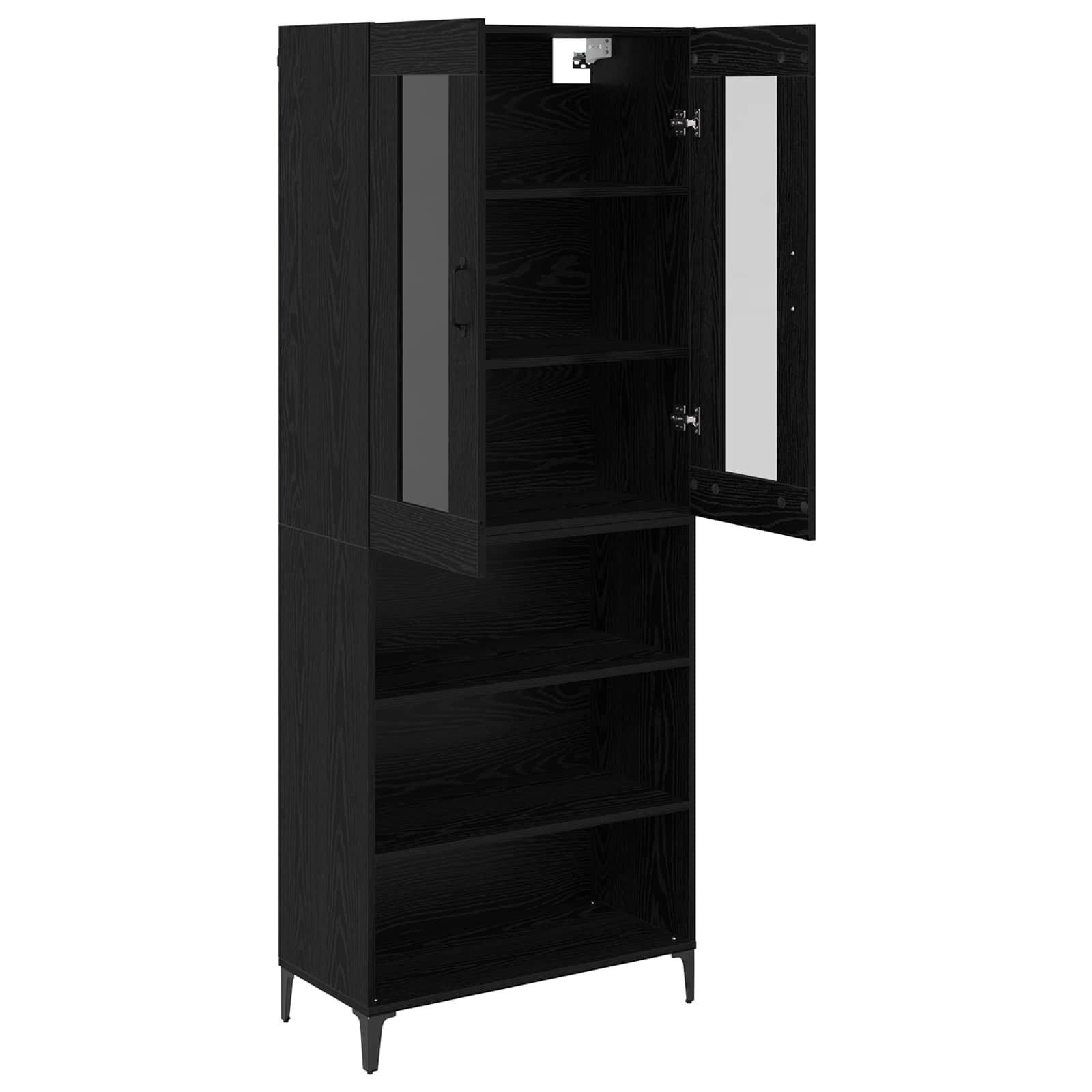 Highboard Crni hrast 69,5 x 34 x 180 cm Konstruirano drvo