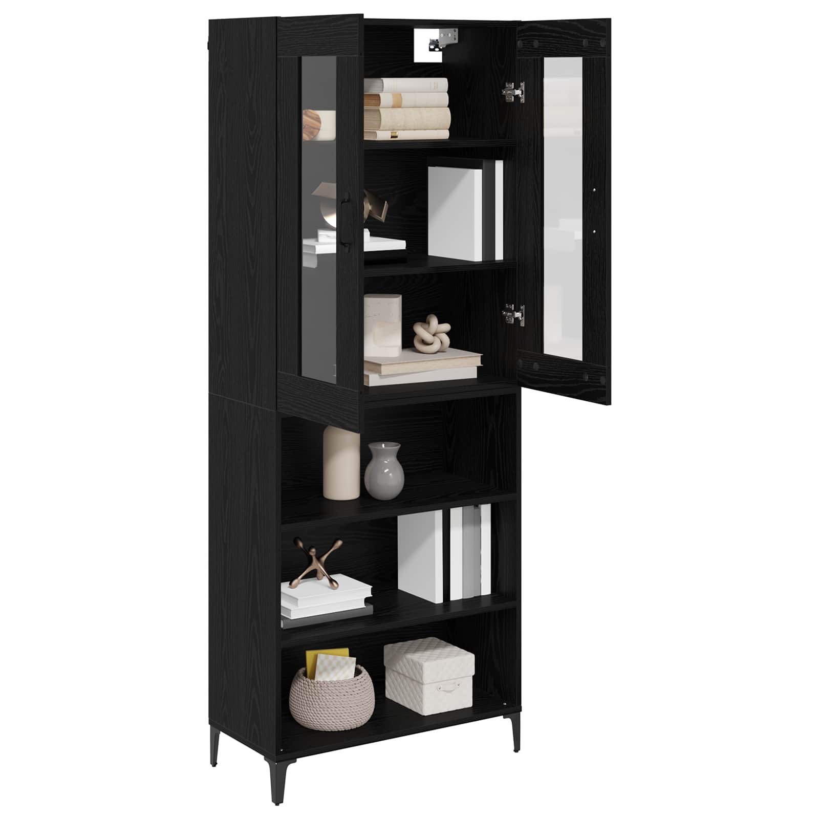 Highboard Crni hrast 69,5 x 34 x 180 cm Konstruirano drvo