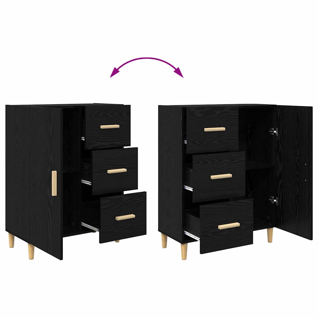 Highboard Crni hrast 34,5 x 34 x 180 cm Konstruirano drvo