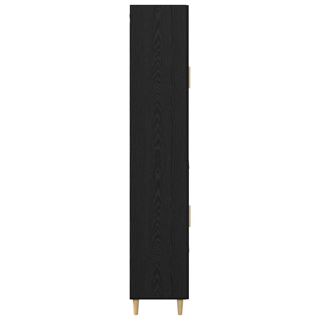 Highboard Crni hrast 34,5 x 34 x 180 cm Konstruirano drvo