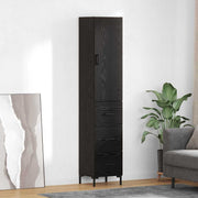 Highboard Crni hrast 34,5 x 34 x 180 cm Konstruirano drvo