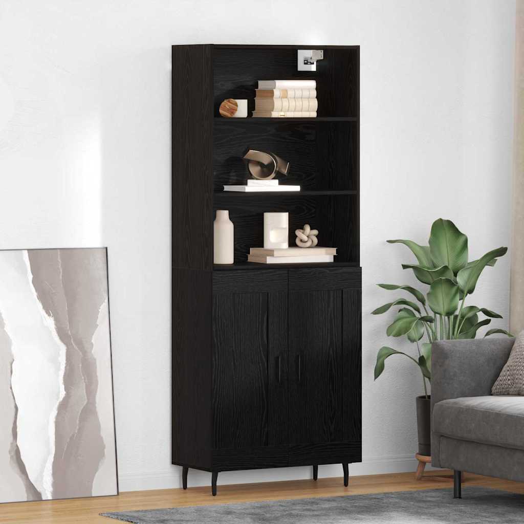 Highboard 2 kom. Crni hrast 69,5 x 34 x 180 cm
