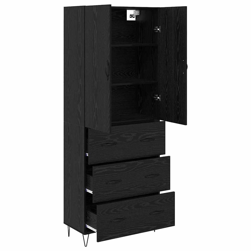 Highboard 2 kom. Crni hrast 69,5 x 34 x 180 cm