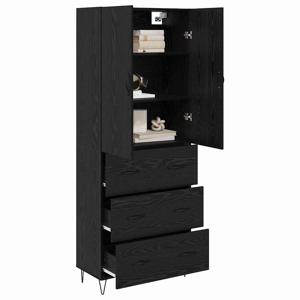 Highboard 2 kom. Crni hrast 69,5 x 34 x 180 cm
