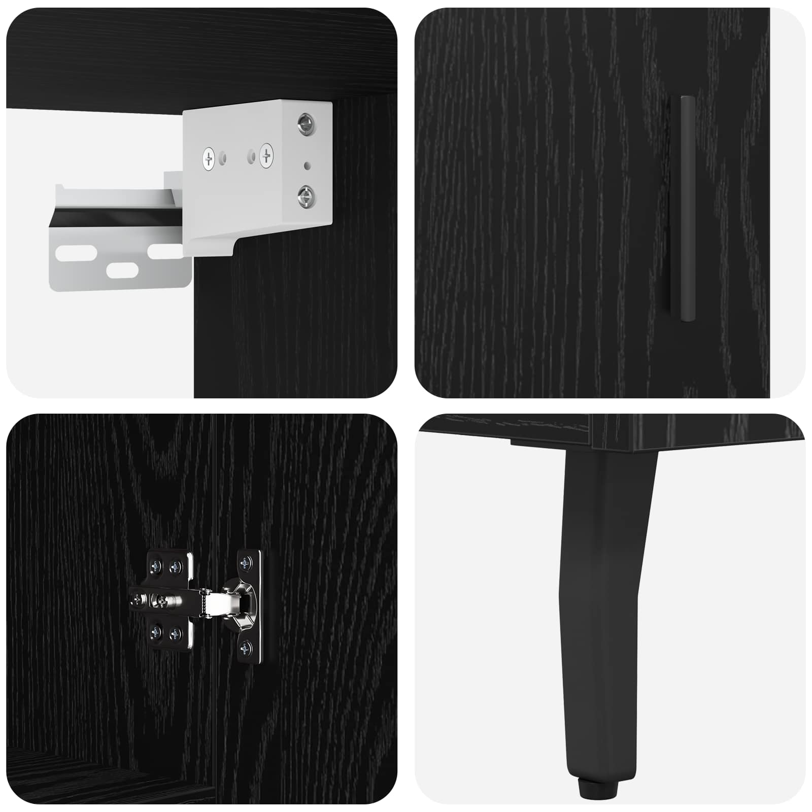 Highboard 2 kom. Crni hrast 69,5 x 34 x 180 cm