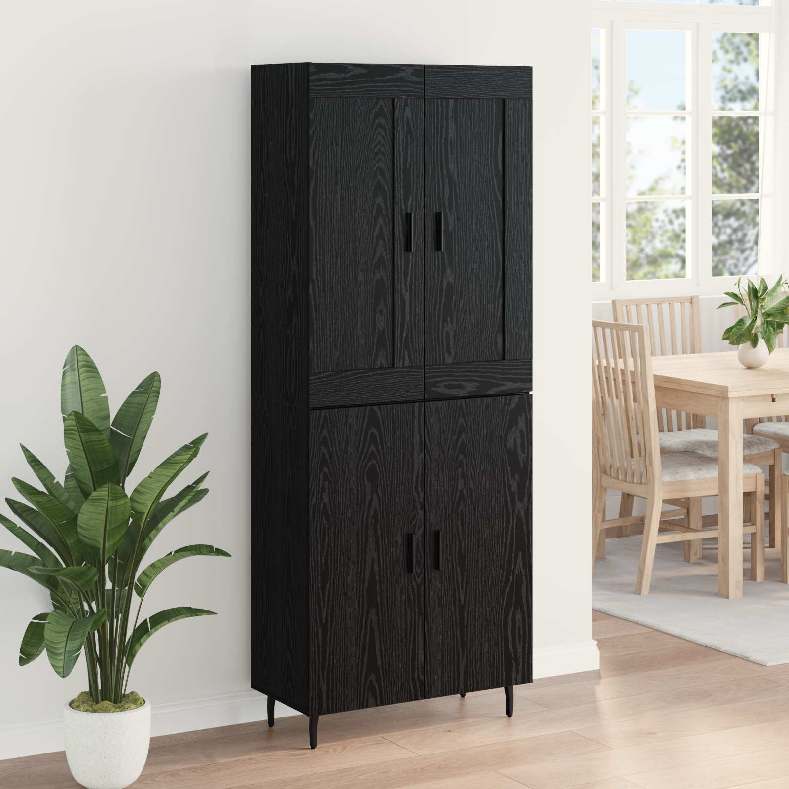 Highboard 2 kom. Crni hrast 69,5 x 34 x 180 cm
