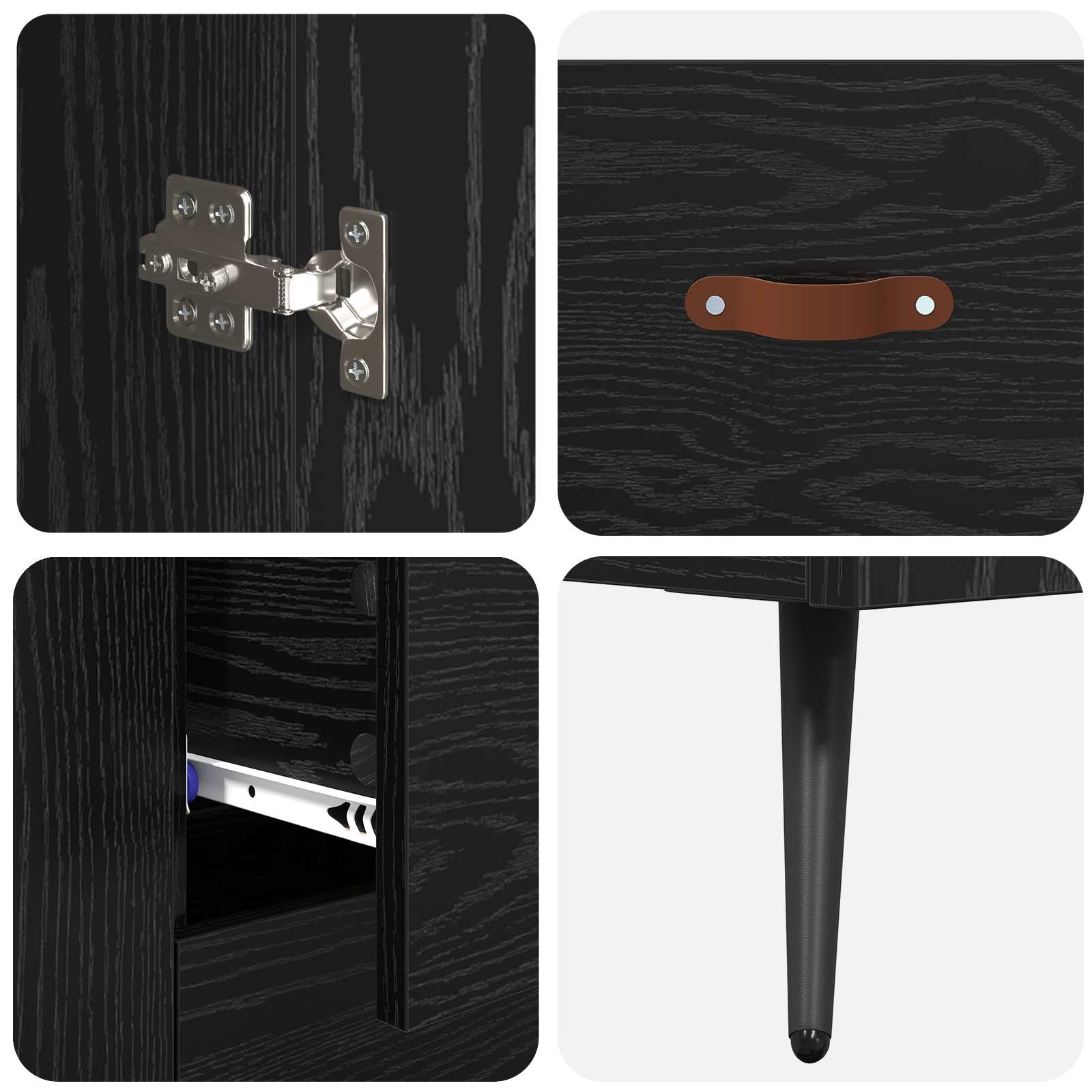 Highboard Crni hrast 69,5 x 34 x 180 cm Konstruirano drvo