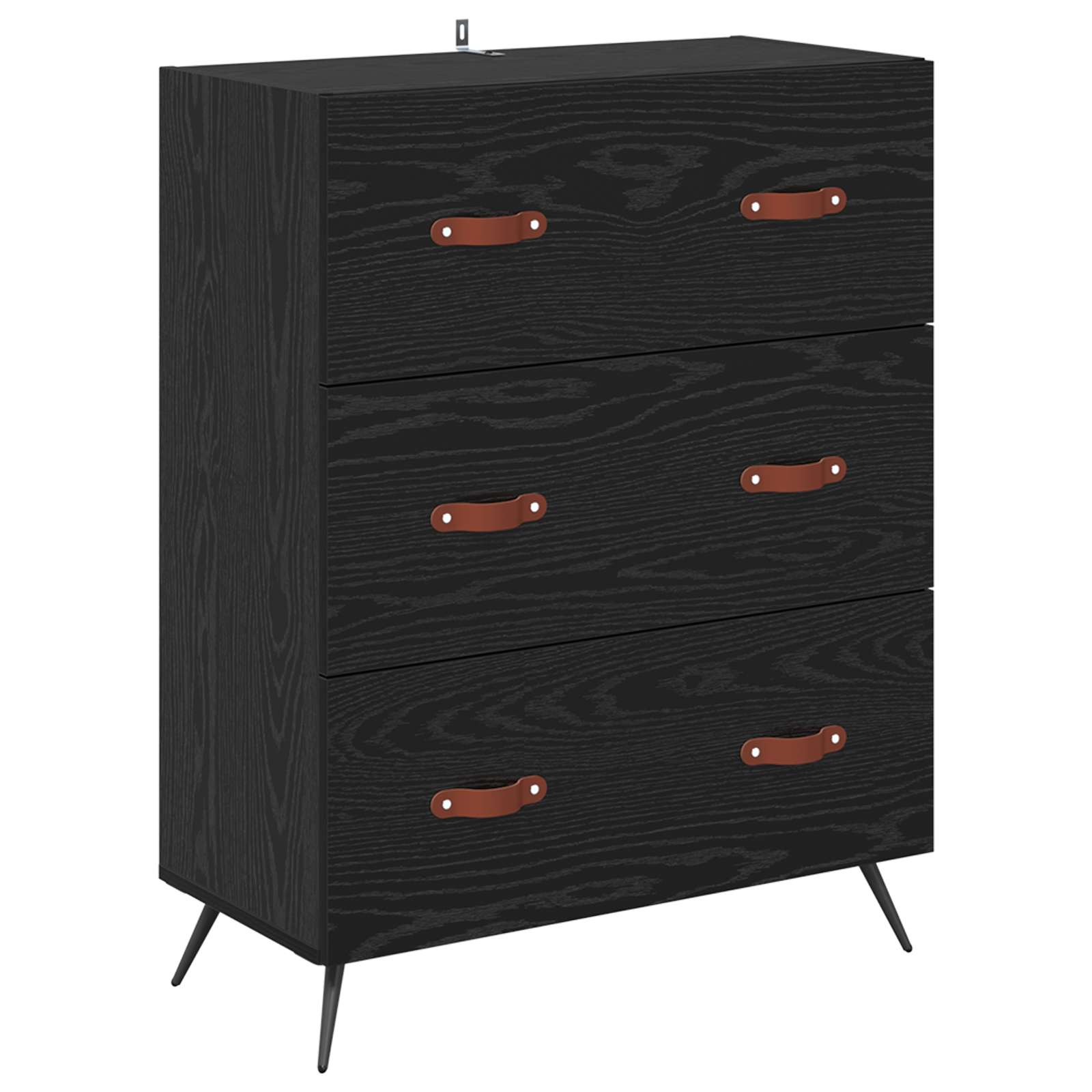 Highboard Crni hrast 69,5 x 34 x 180 cm Konstruirano drvo