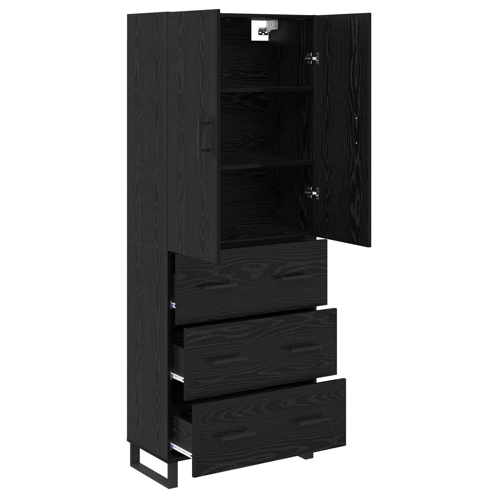 Highboard 2 kom. Crni hrast 69,5 x 34 x 180 cm