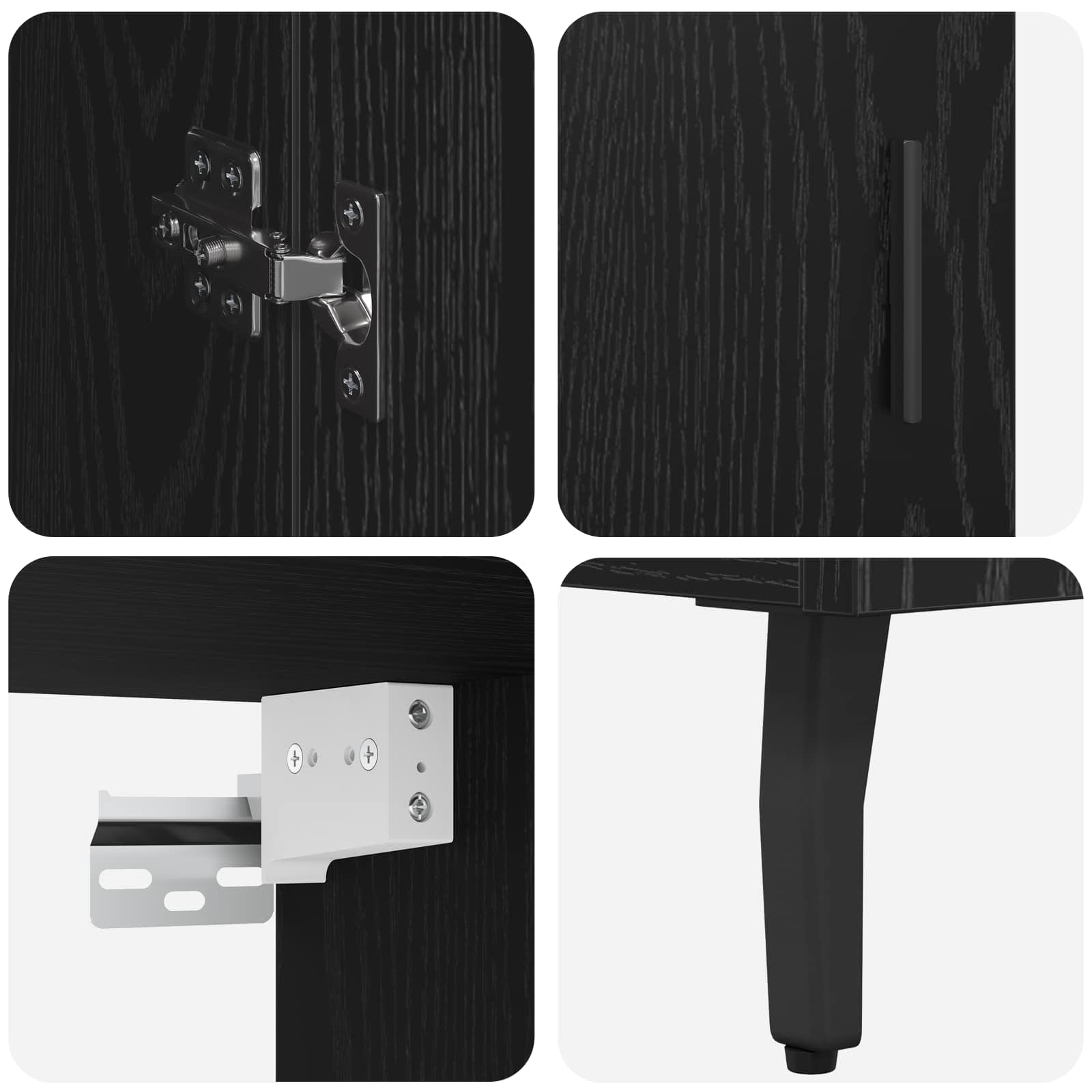 Highboard 2 kom. Crni hrast 69,5 x 34 x 180 cm