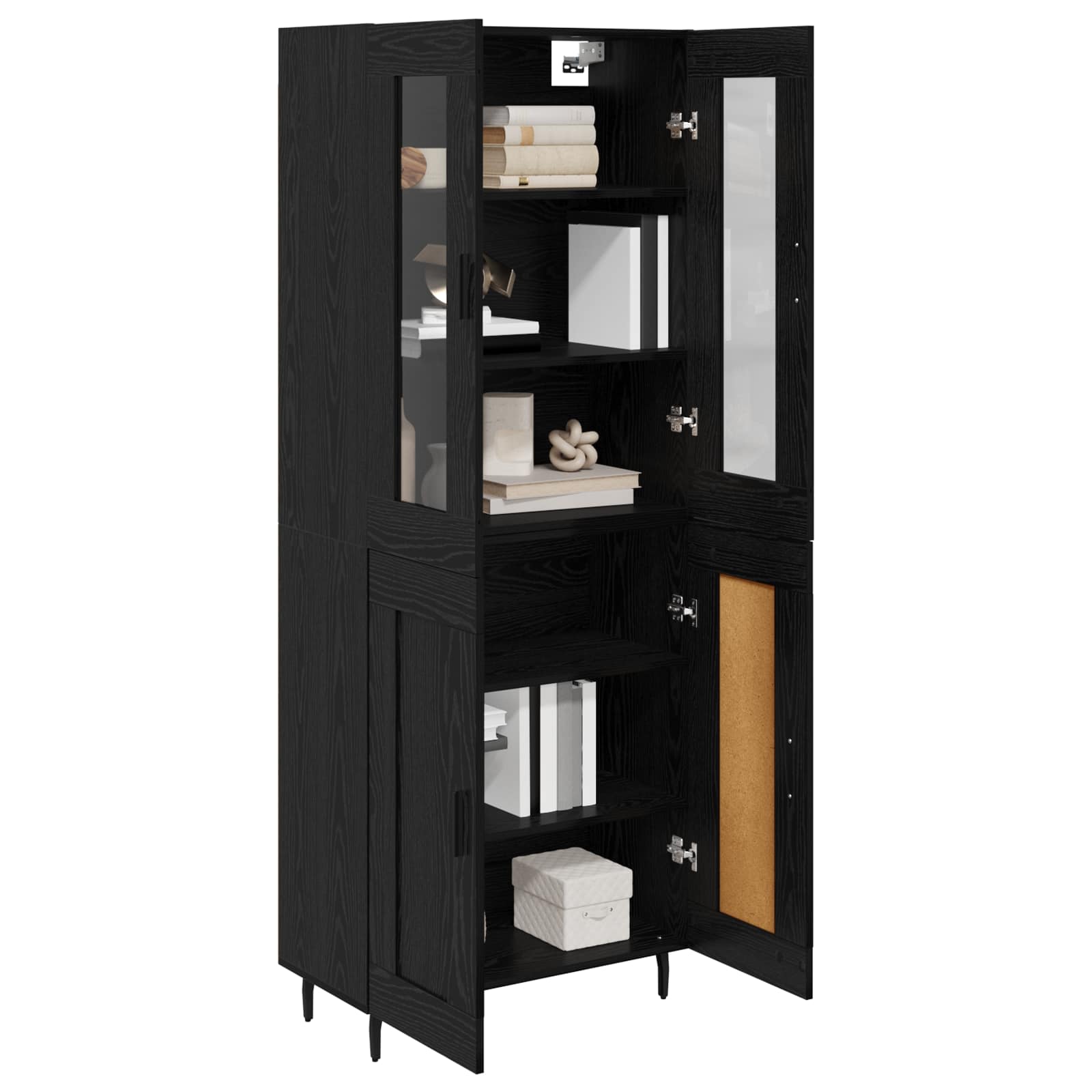 Highboard 2 kom. Crni hrast 69,5 x 34 x 180 cm