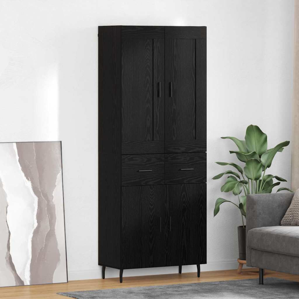 Highboard 2 kom. Crni hrast 69,5 x 34 x 180 cm