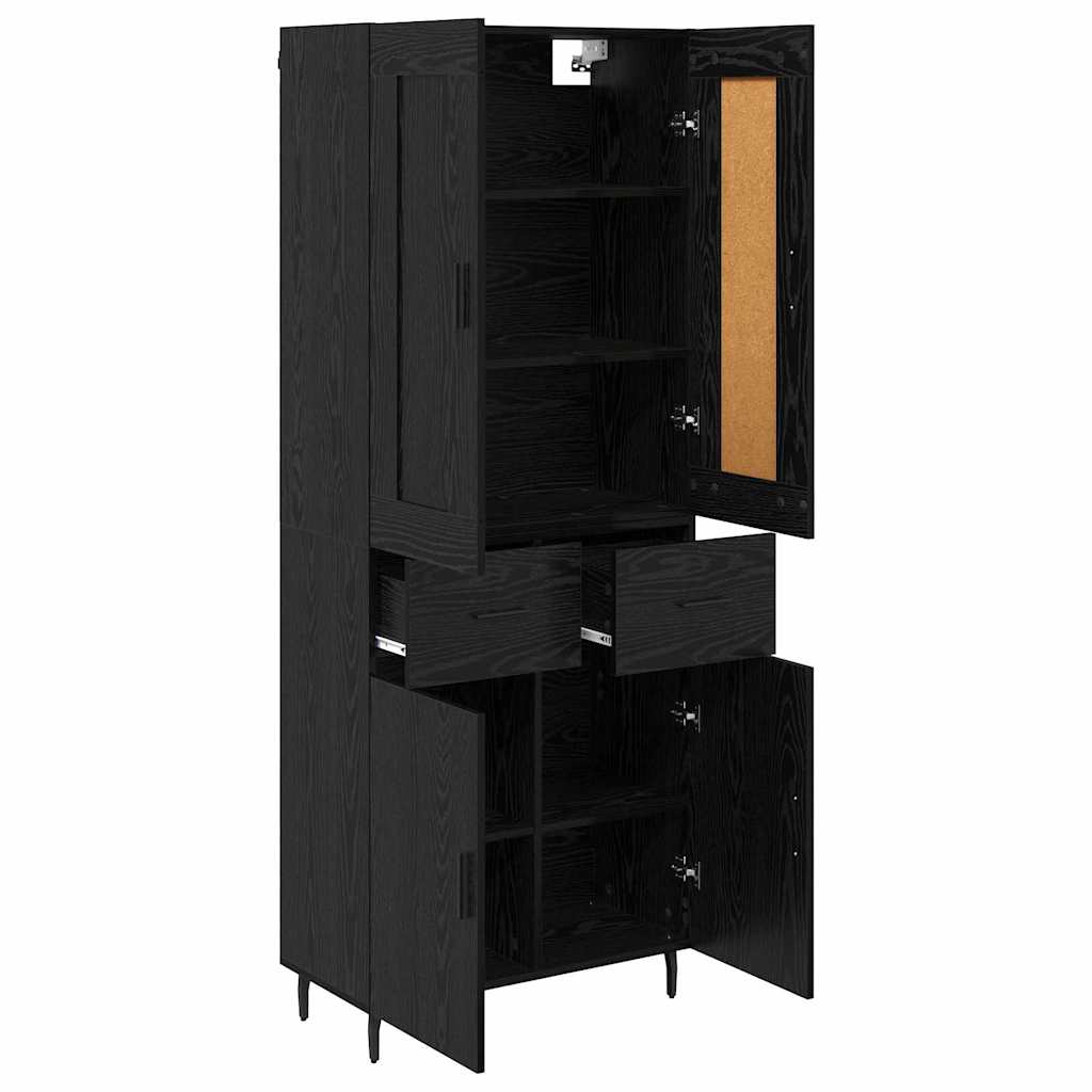 Highboard 2 kom. Crni hrast 69,5 x 34 x 180 cm