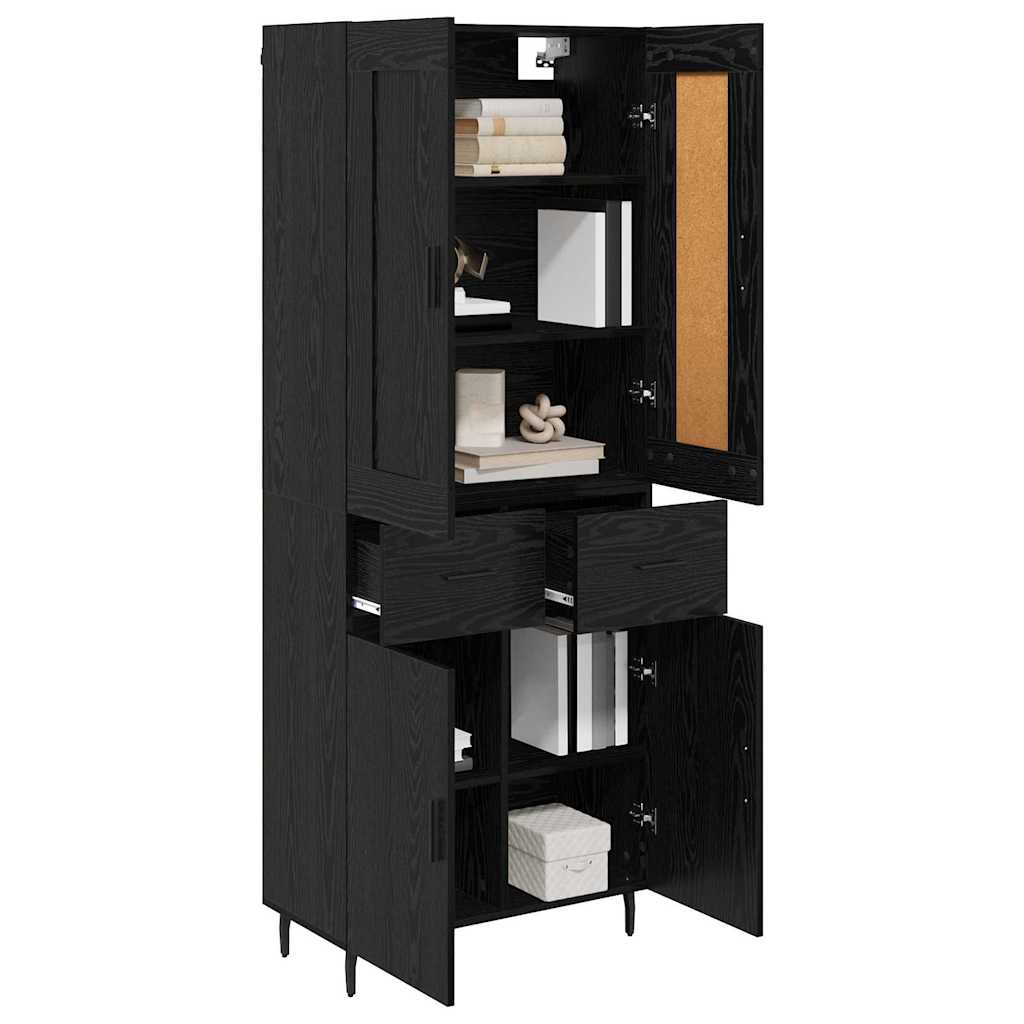 Highboard 2 kom. Crni hrast 69,5 x 34 x 180 cm