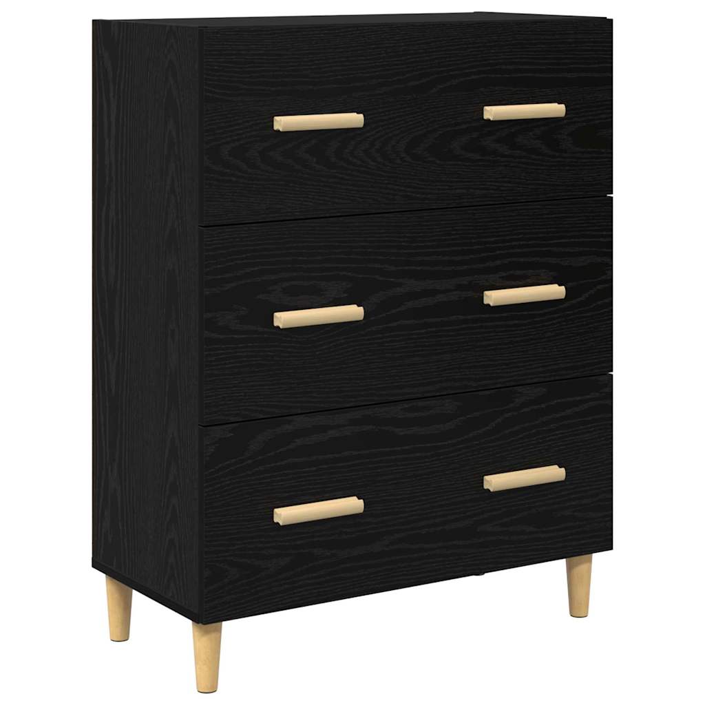 Highboard Crni hrast 69,5 x 32,5 x 180 cm Konstruirano drvo