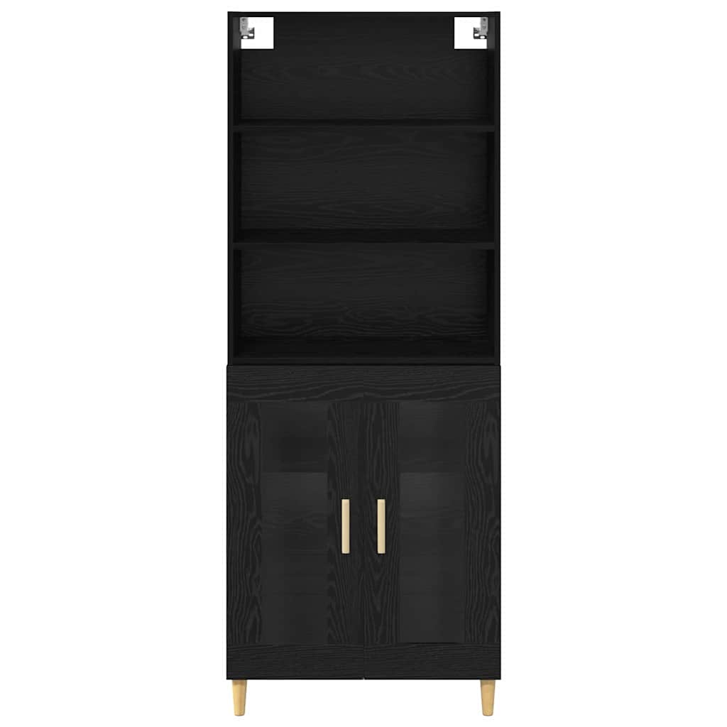 Highboard Crni hrast 69,5 x 32,5 x 180 cm Konstruirano drvo
