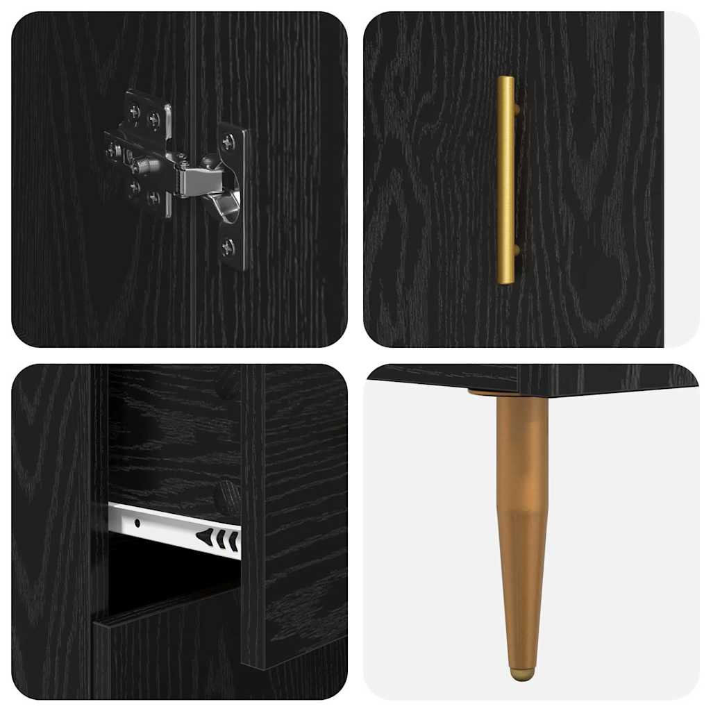 Highboard 2 kom. Crni hrast 69,5 x 34 x 180 cm