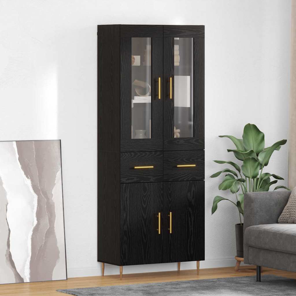 Highboard 2 kom. Crni hrast 69,5 x 34 x 180 cm