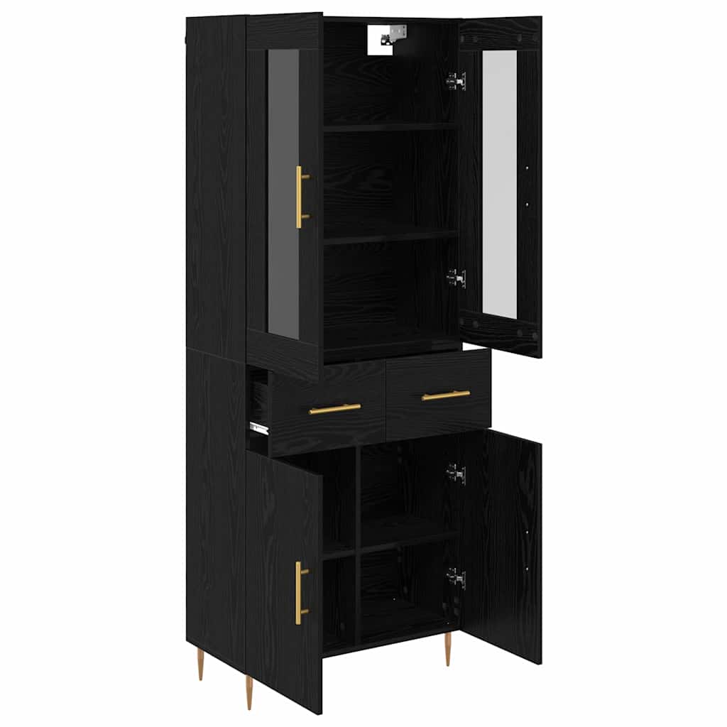 Highboard 2 kom. Crni hrast 69,5 x 34 x 180 cm
