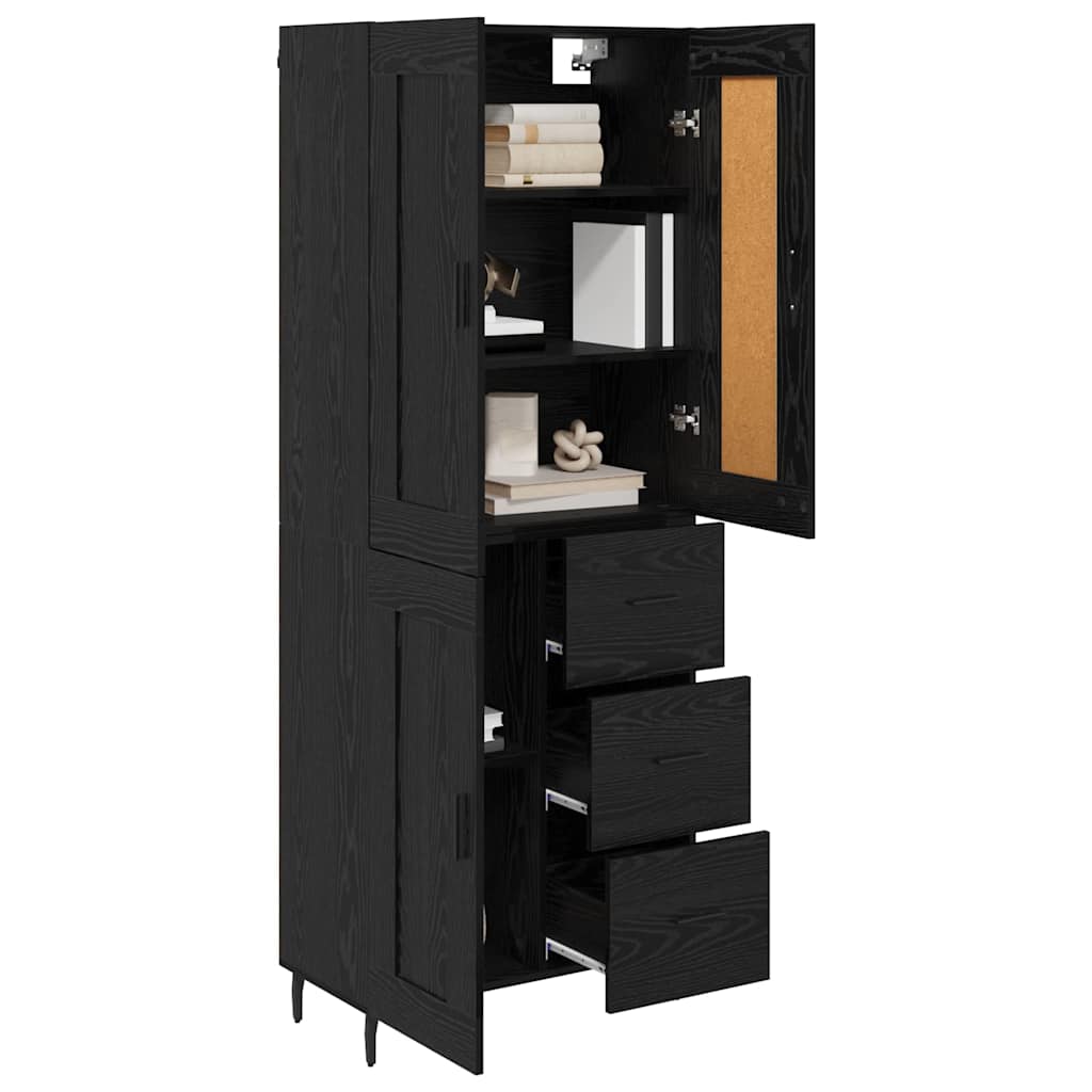 Highboard 2 kom. Crni hrast 69,5 x 34 x 180 cm
