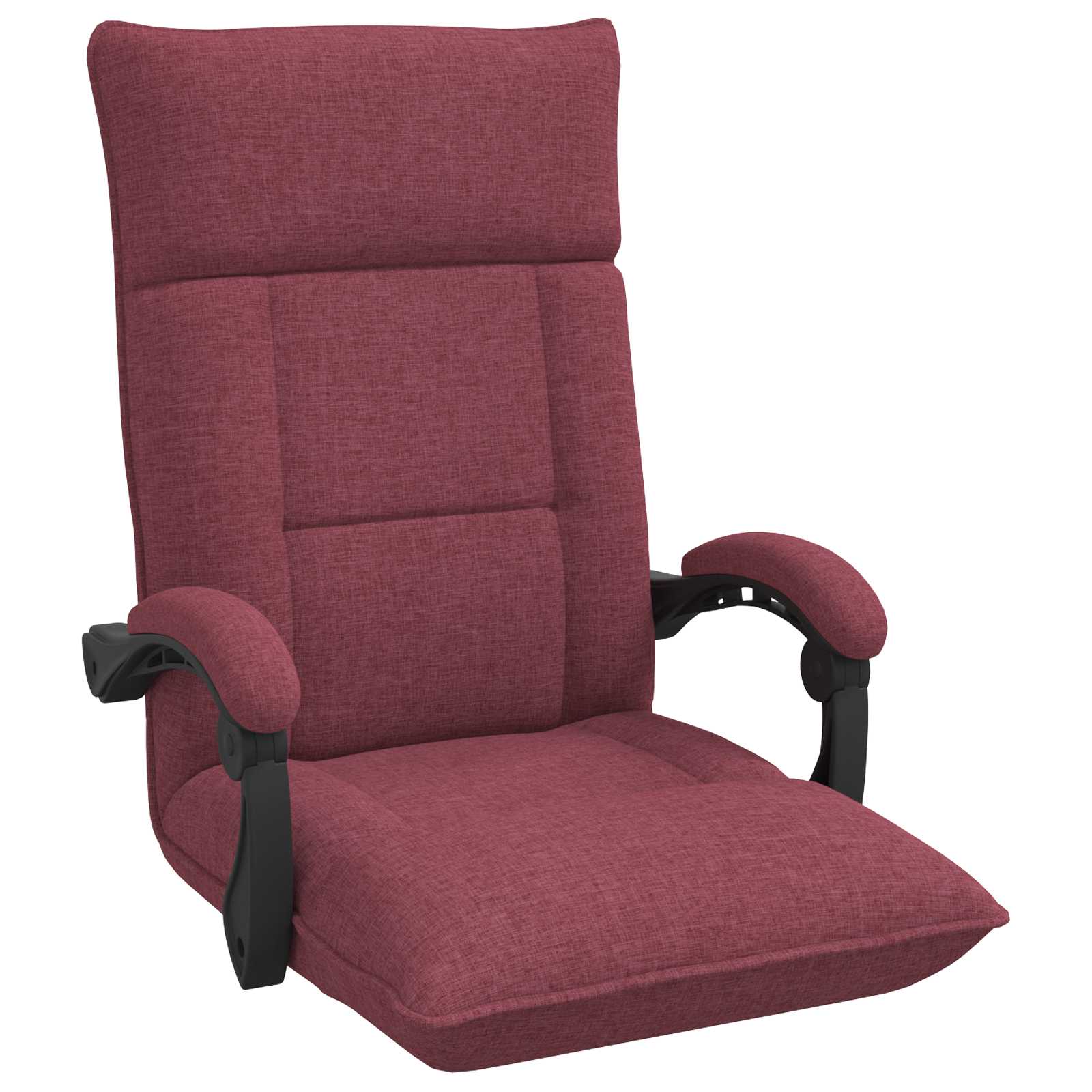 Podesivi podni naslonjač Vinska crvena Tkanina
