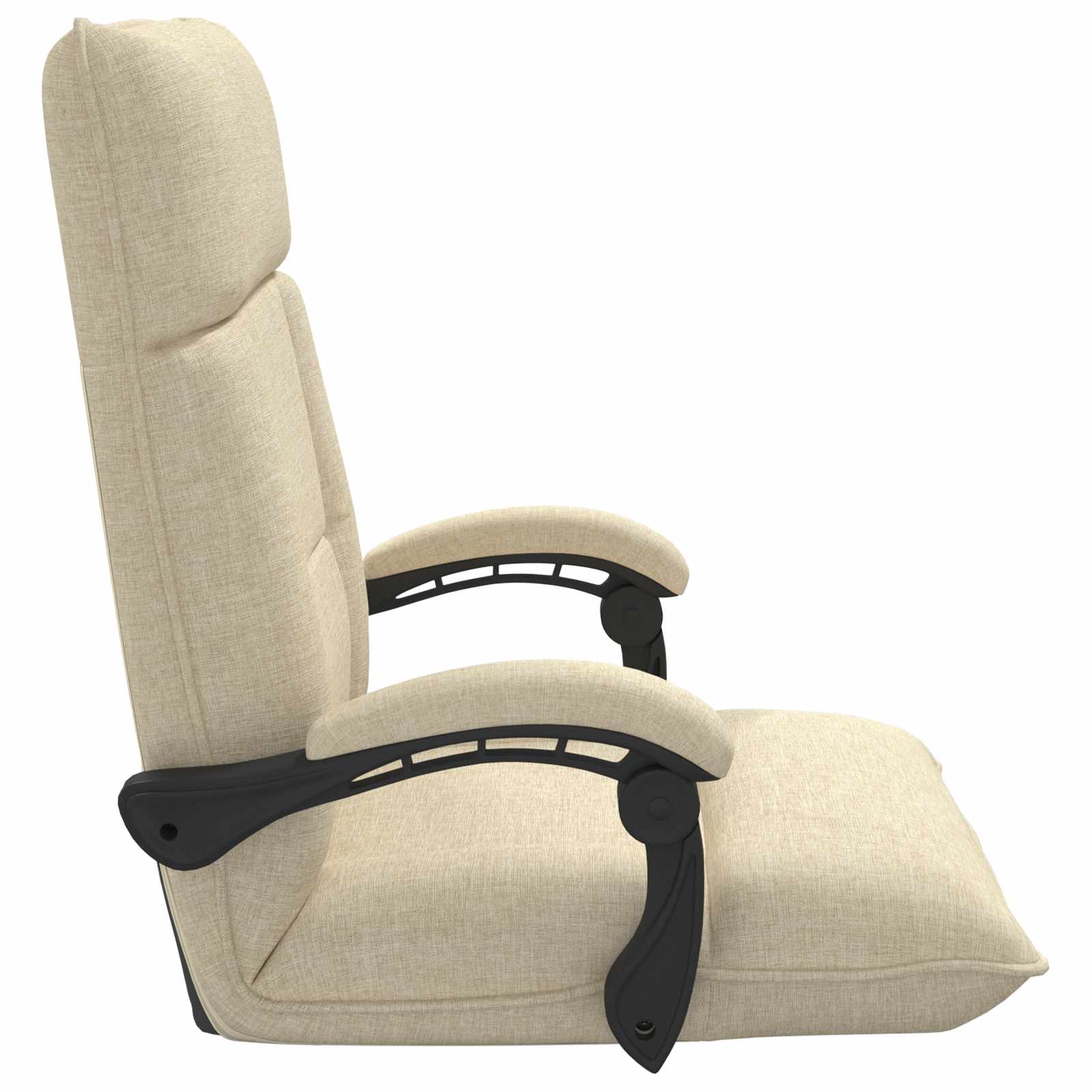 Podesivi podni naslonjač Krem Tkanina