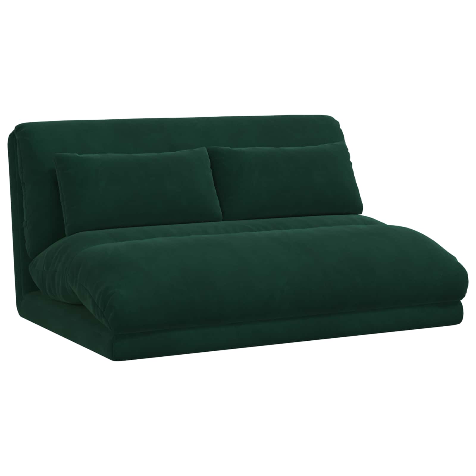 Podesivi podni naslonjač Tamnozelena Baršun