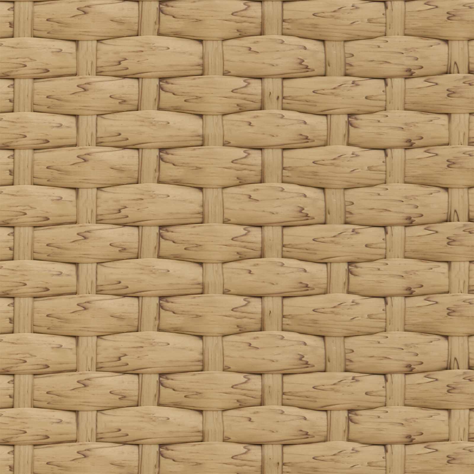 Sjedeća garnitura za vrt 2 pcs Prirodna Poli Rattan Čelik