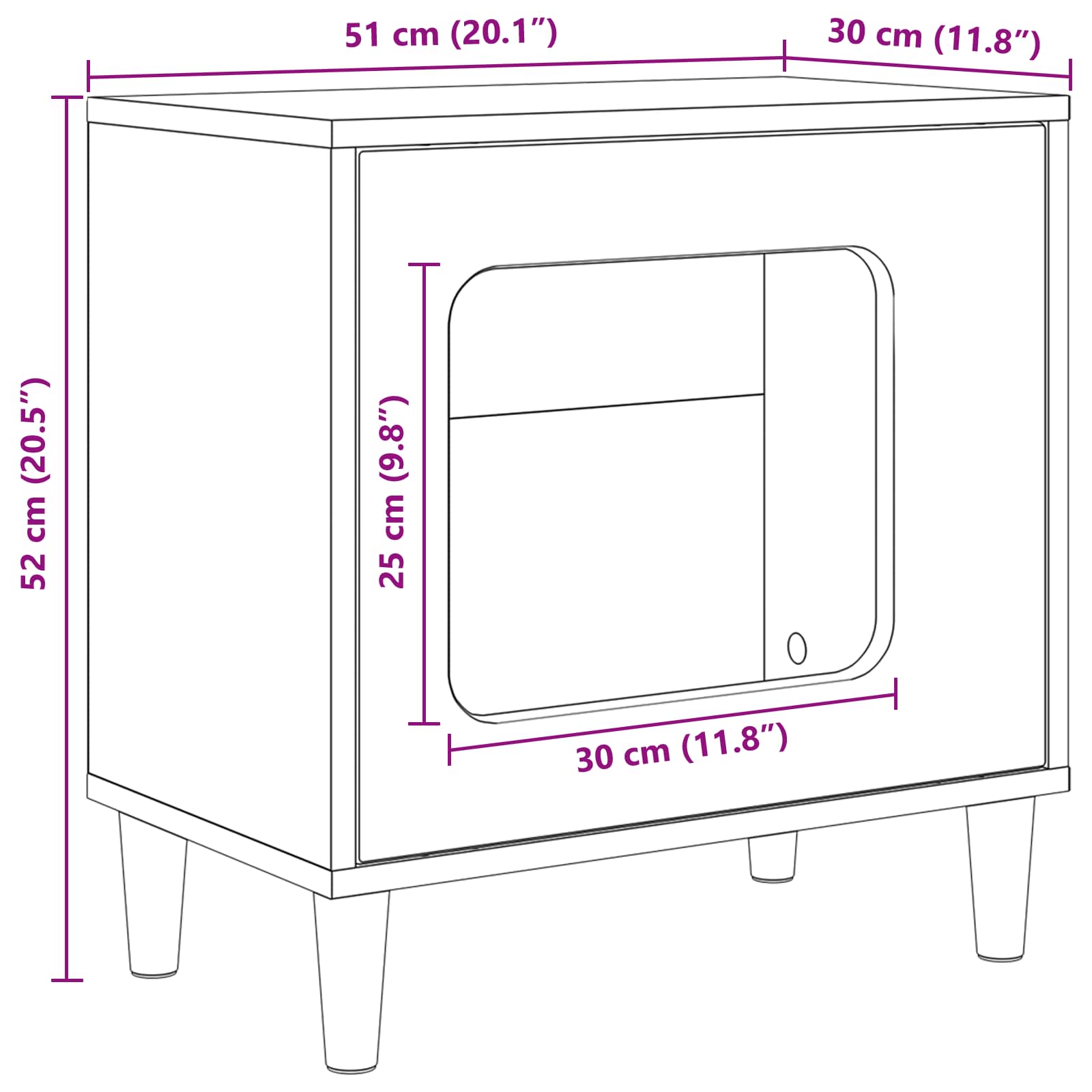 Mačja Kuća Dimljeni hrast 51 x 30 x 52 cm Konstruirano drvo
