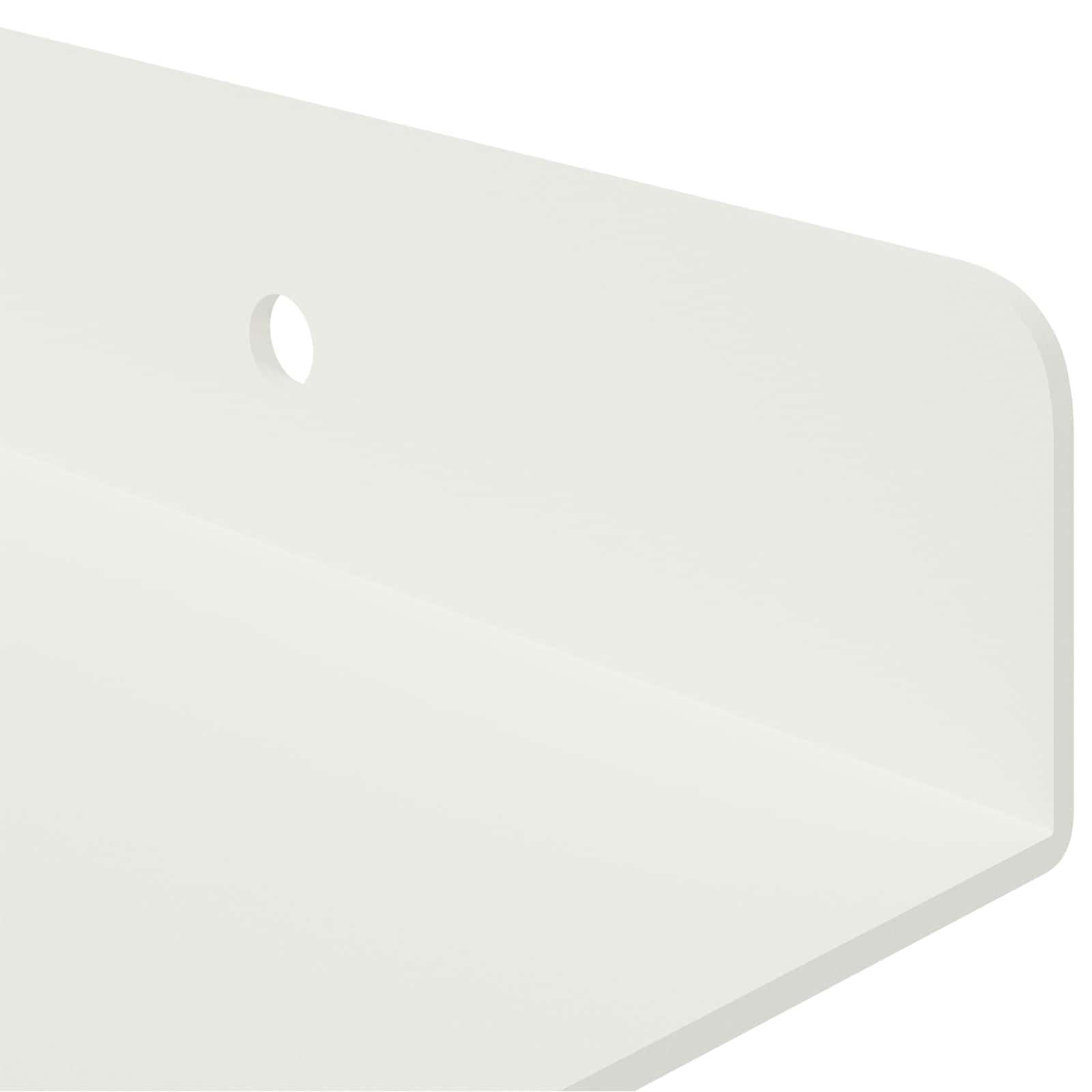 Lebdeća polica Zidne 3 pcs Bijeli 40 x 9 x 2,5 cm Čelik