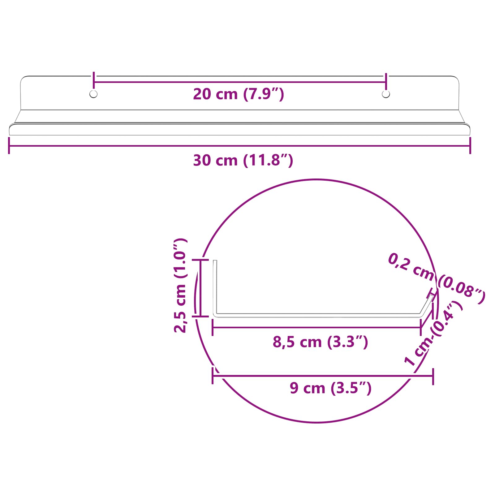 Lebdeća polica 2 pcs Maslinasto zelena 30 x 9 x 2,5 cm Čelik