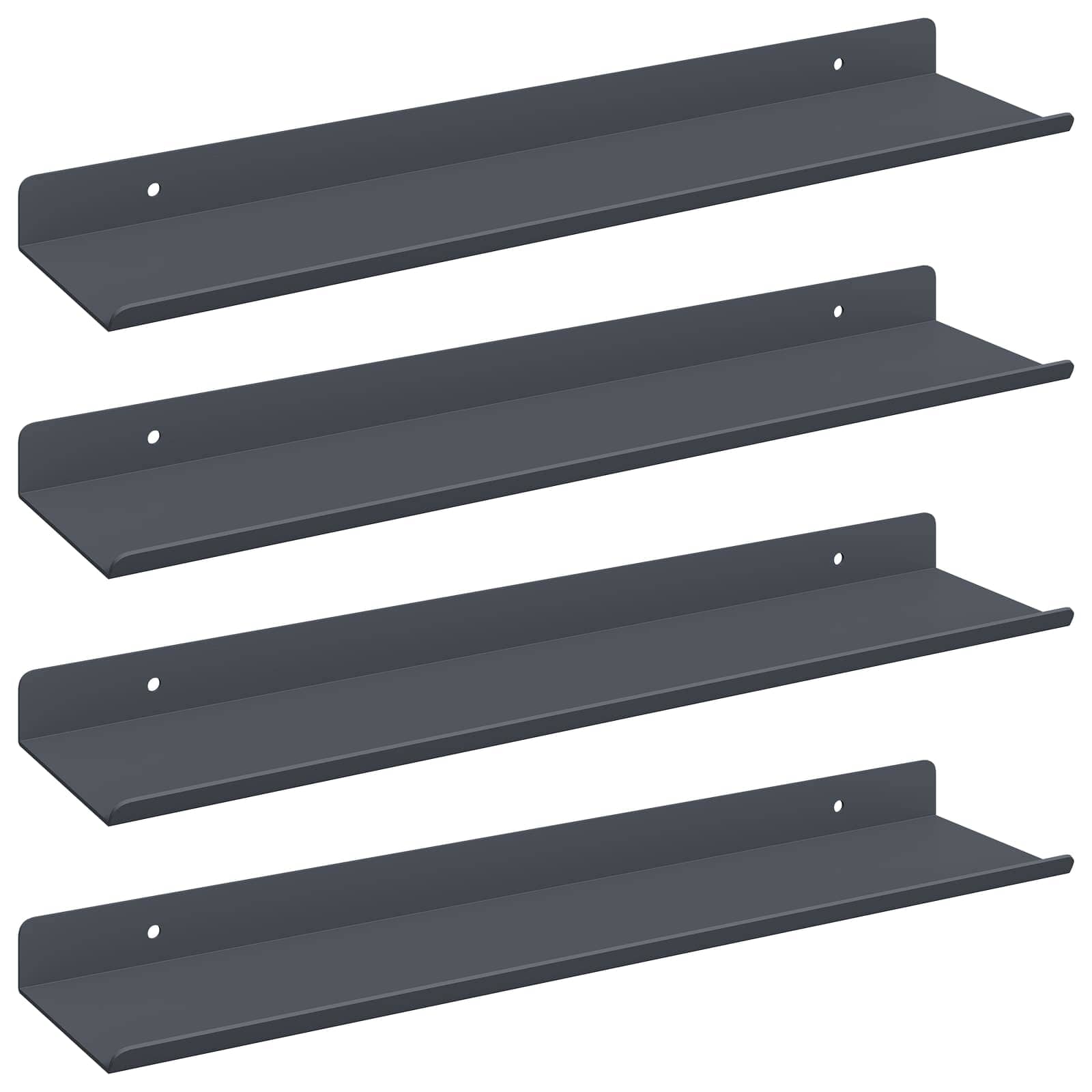 Lebdeća polica Zidne 4 pcs Antracit 40 x 8,5 x 2,5 cm Čelik