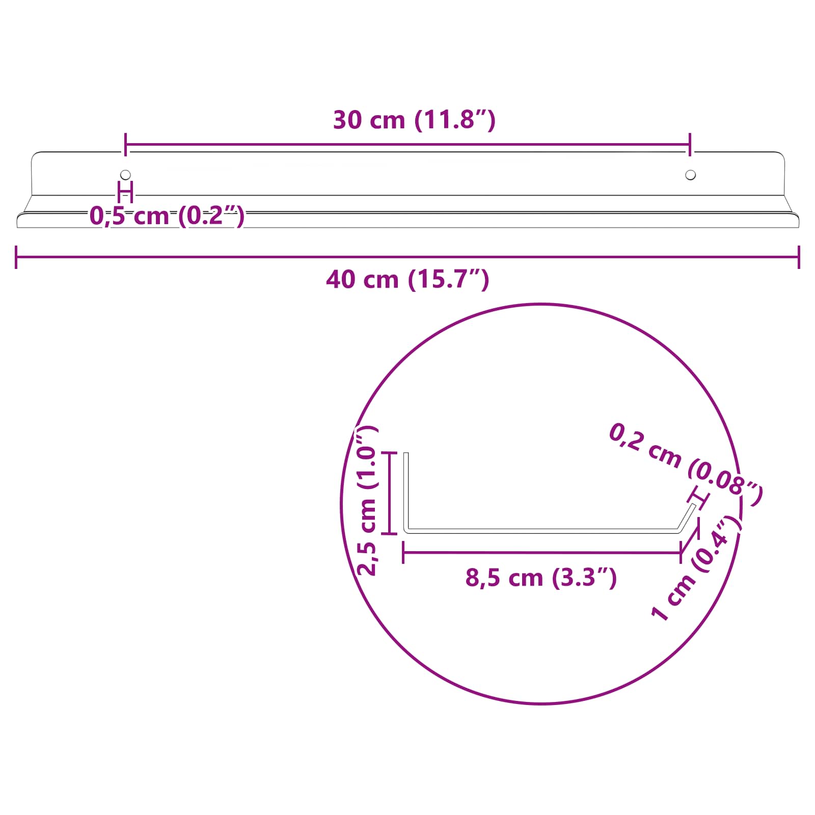 Lebdeća polica 2 pcs Maslinasto zelena 40 x 8,5 x 2,5 cm Čelik