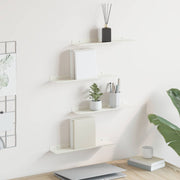 Lebdeća polica Zidne 4 pcs Bijeli 40 x 8,5 x 2,5 cm Čelik