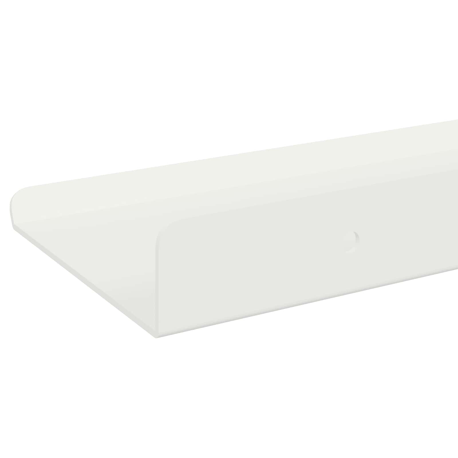 Lebdeća polica Zidne 4 pcs Bijeli 40 x 8,5 x 2,5 cm Čelik