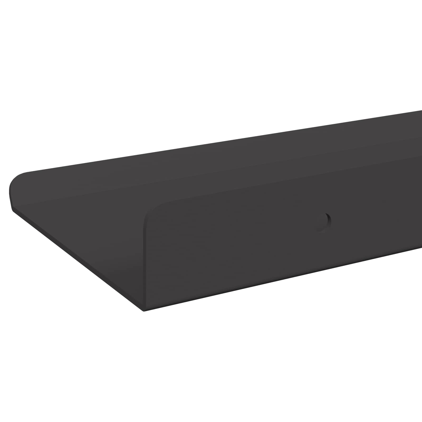 Lebdeća polica Zidne 2 pcs Crna 80 x 9 x 2,5 cm Čelik