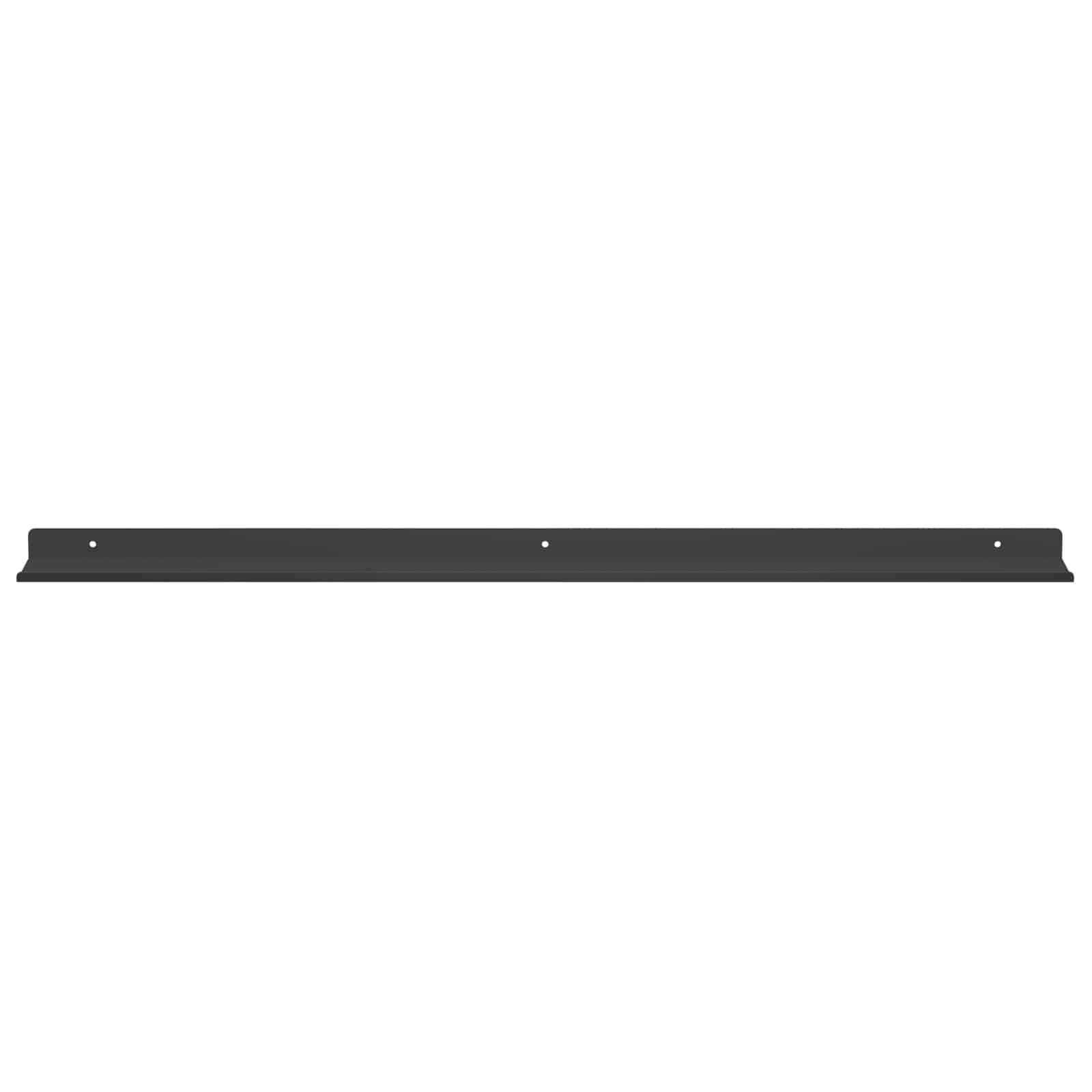 Lebdeća polica Zidne 2 pcs Crna 80 x 9 x 2,5 cm Čelik