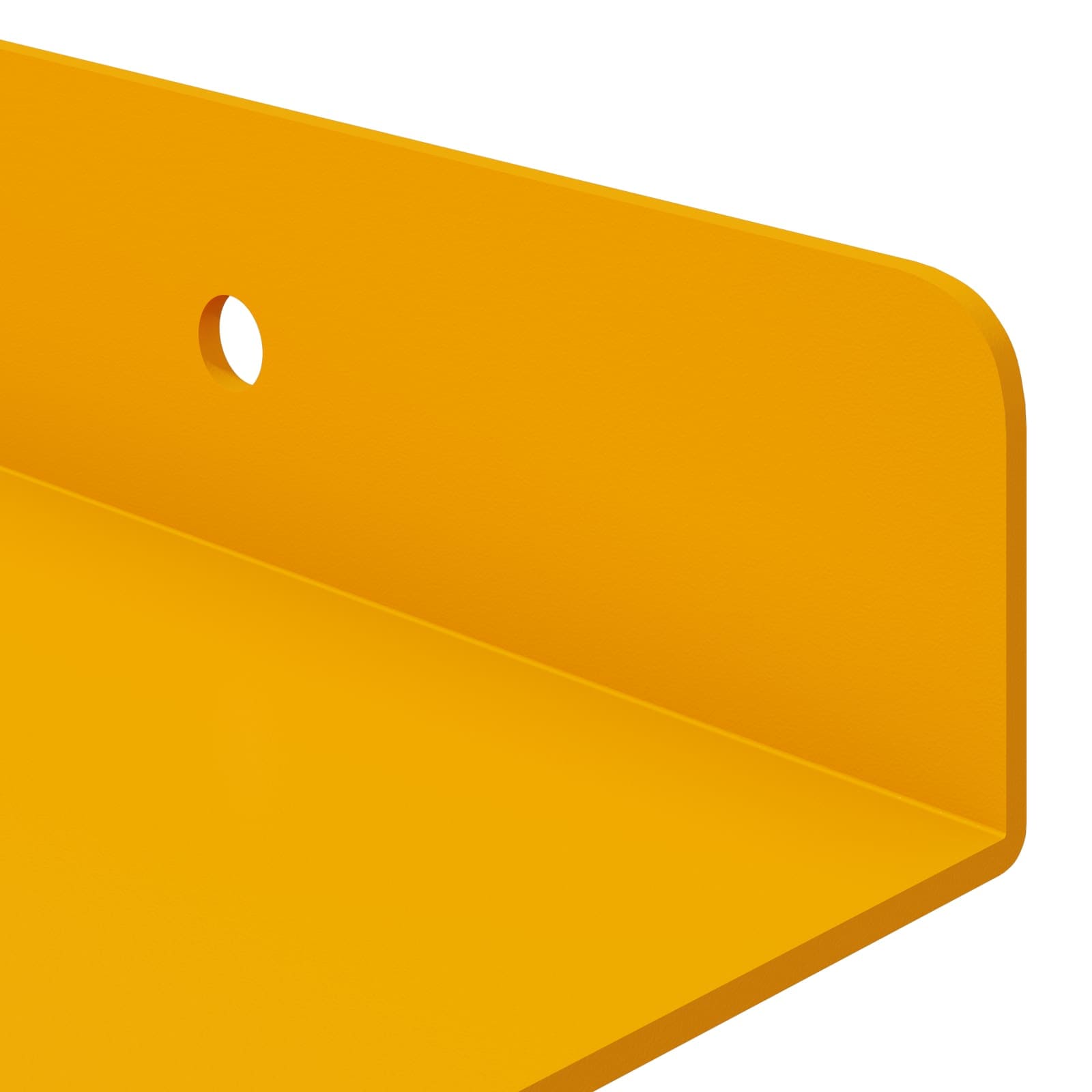 Lebdeća polica Zidne 4 pcs Žuta 80 x 9 x 2,5 cm Čelik