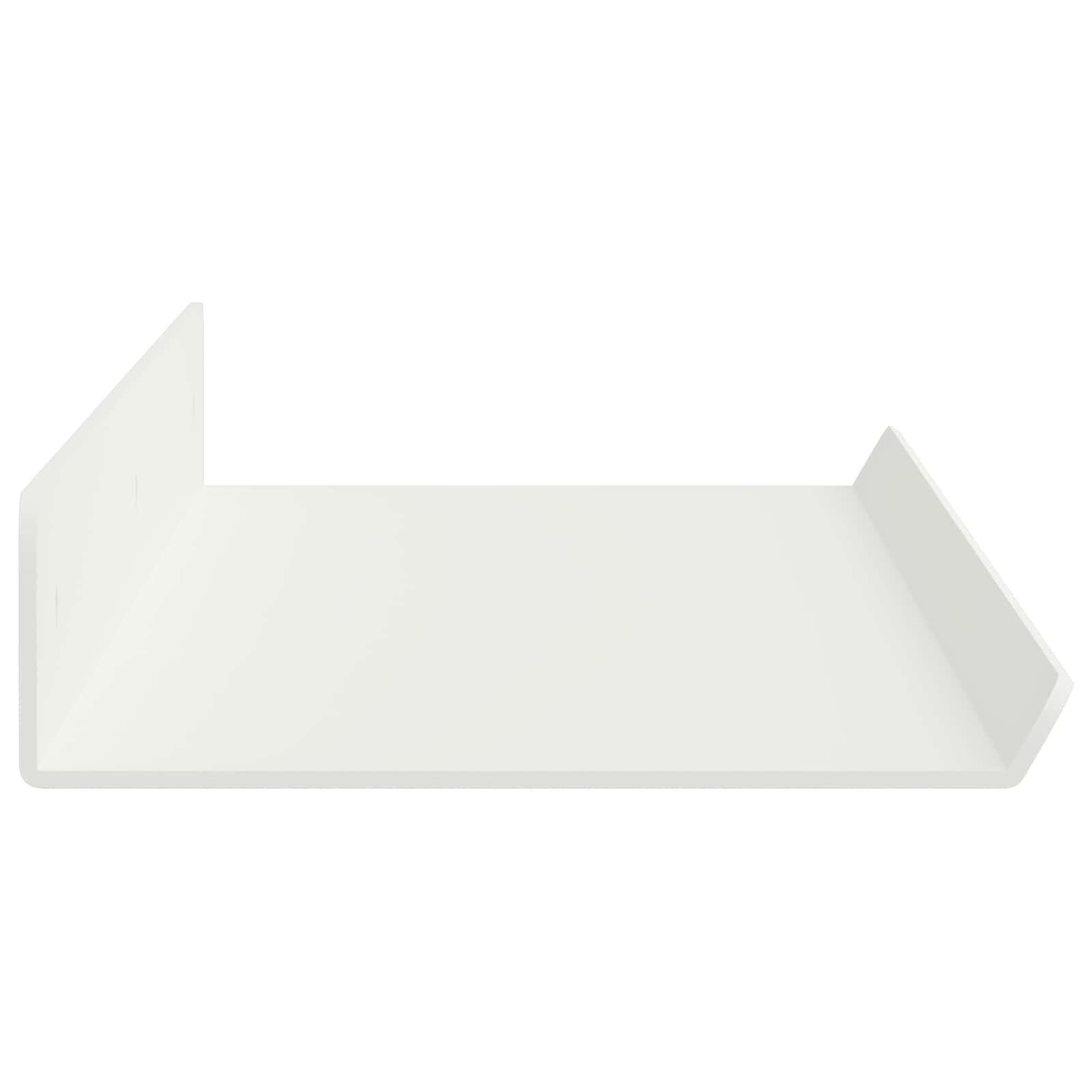 Lebdeća polica Zidne 4 pcs Bijeli 80 x 9 x 2,5 cm Čelik