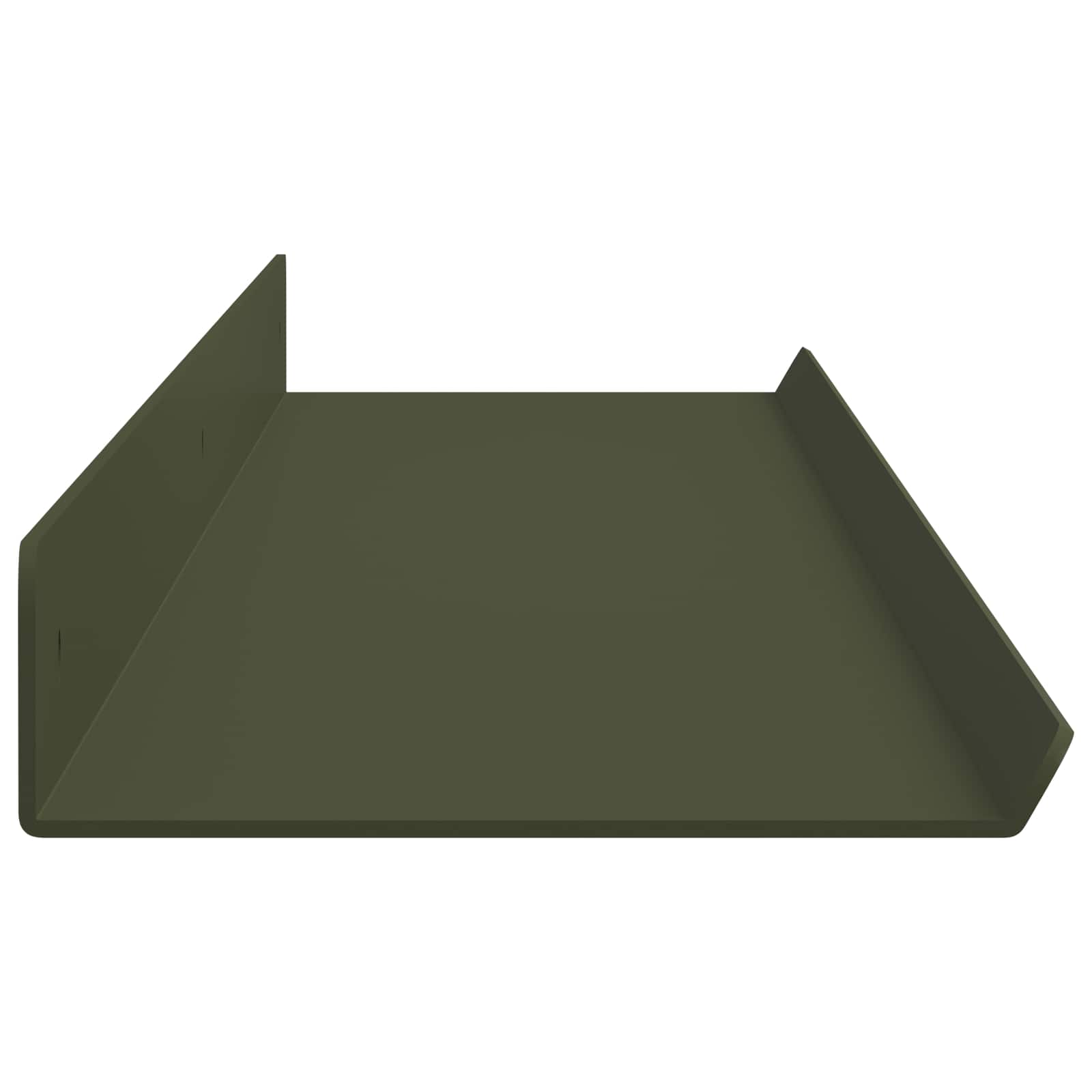 Lebdeća polica 2 pcs Maslinasto zelena 100 x 9 x 2,5 cm Čelik