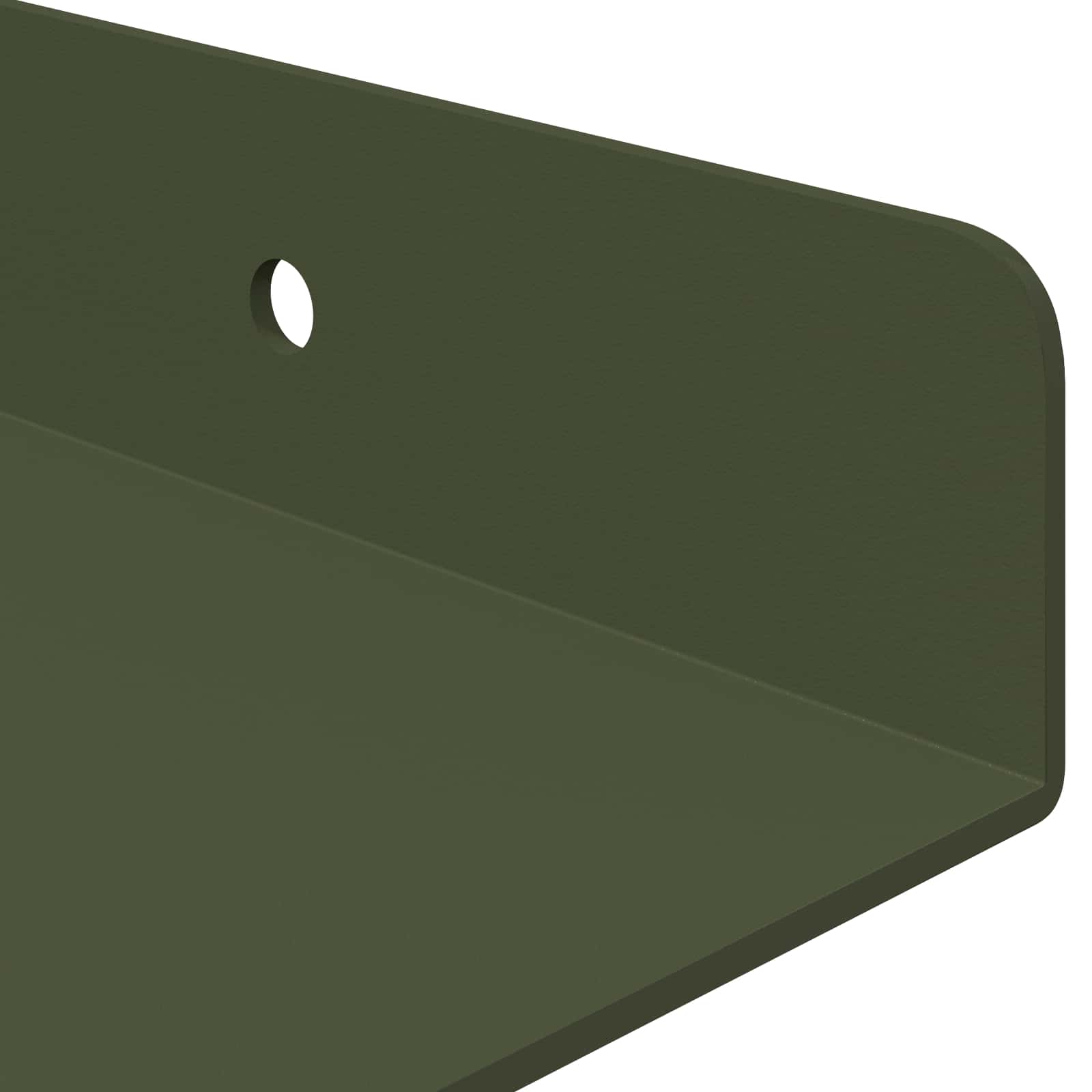 Lebdeća polica 4 pcs Maslinasto zelena 30 x 18 x 2,5 cm Čelik