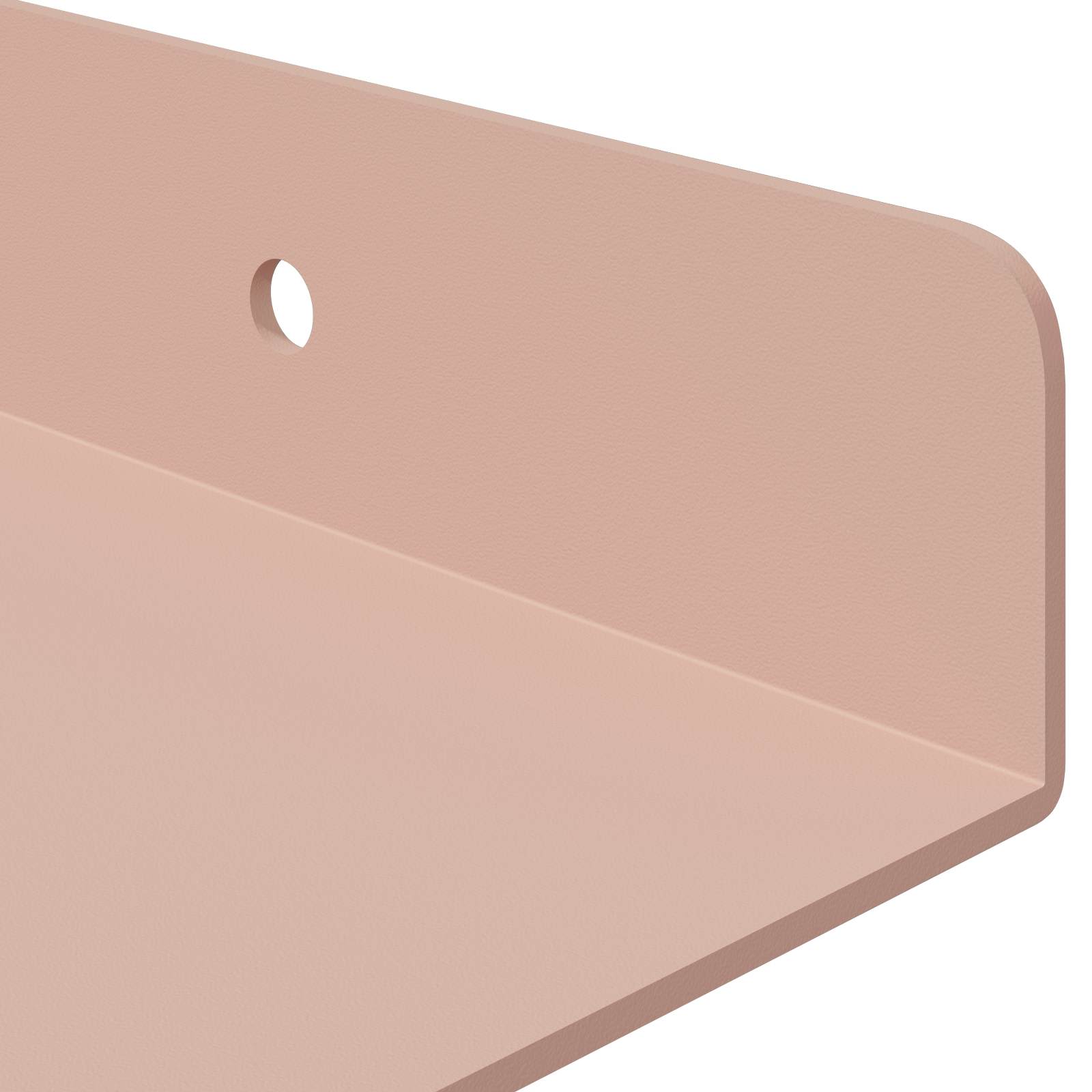 Lebdeća polica Zidne 2 pcs Ružičasta 60 x 18 x 2,5 cm Čelik