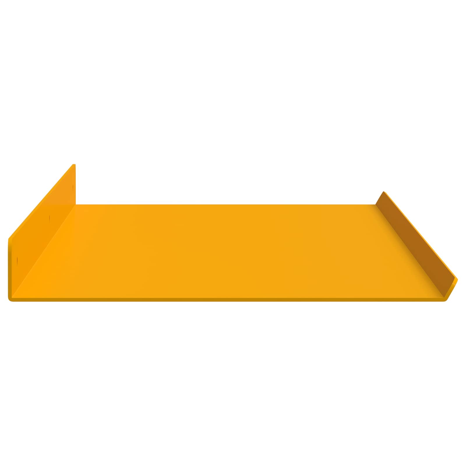 Lebdeća polica Zidne 2 pcs Žuta 80 x 18 x 2,5 cm Čelik