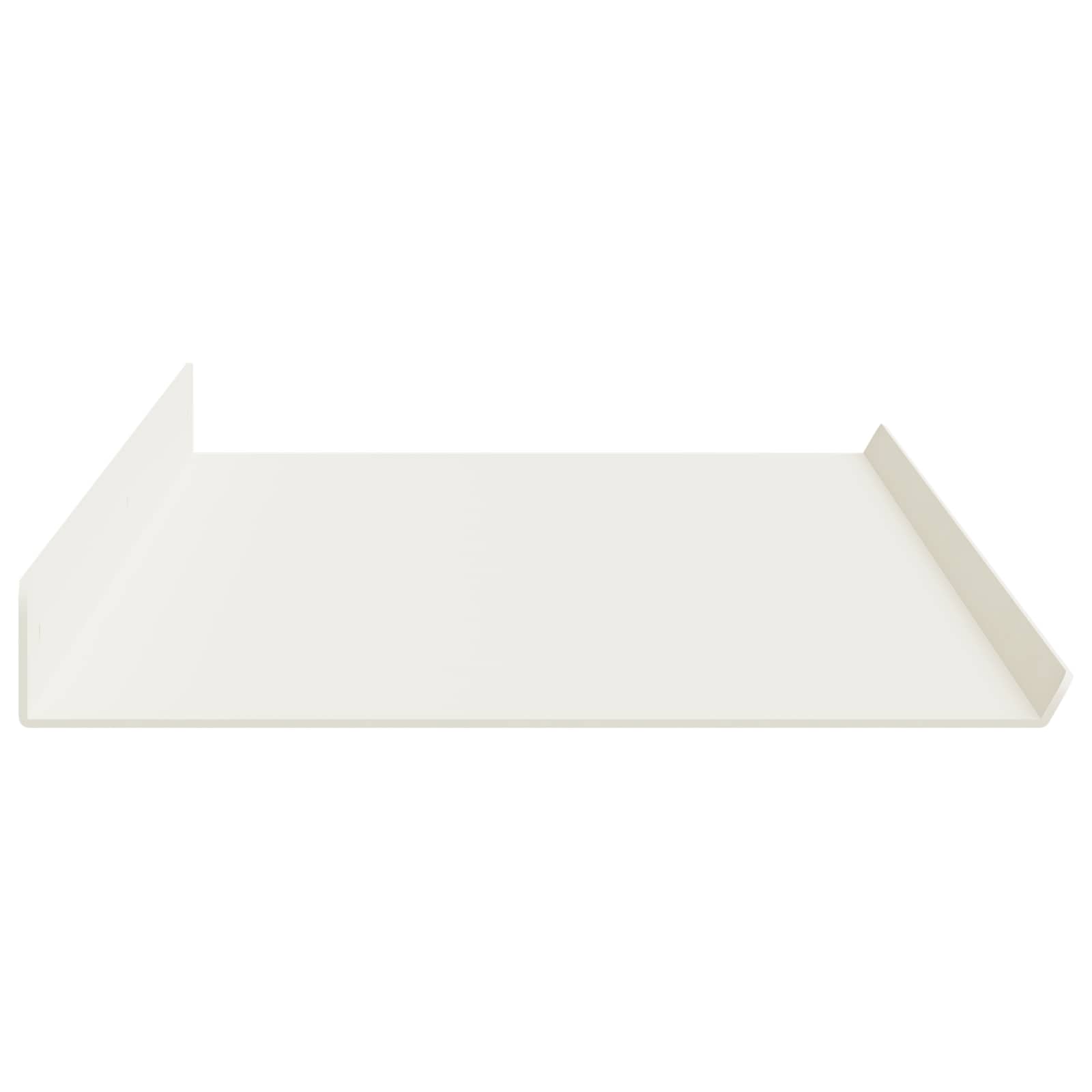 Lebdeća polica Zidne 2 pcs Bijeli 100 x 18 x 2,5 cm Čelik