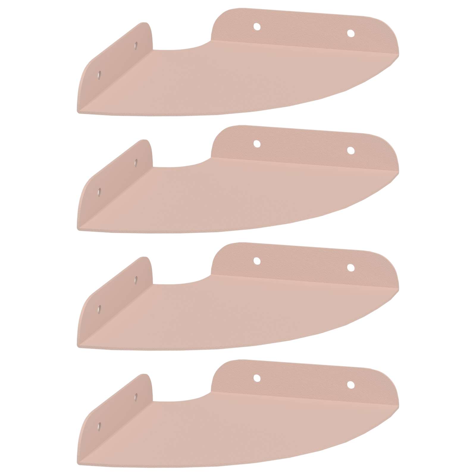 Lebdeća polica s policom 4 pcs Ružičasta 15 x 15 x 2 cm