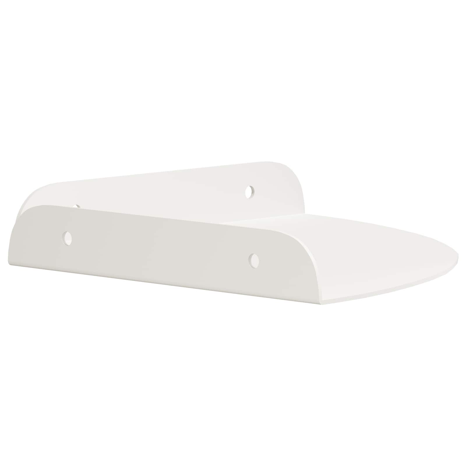 Lebdeća polica s policom s pohranom 2 pcs Bijeli 18 x 18 x 2 cm