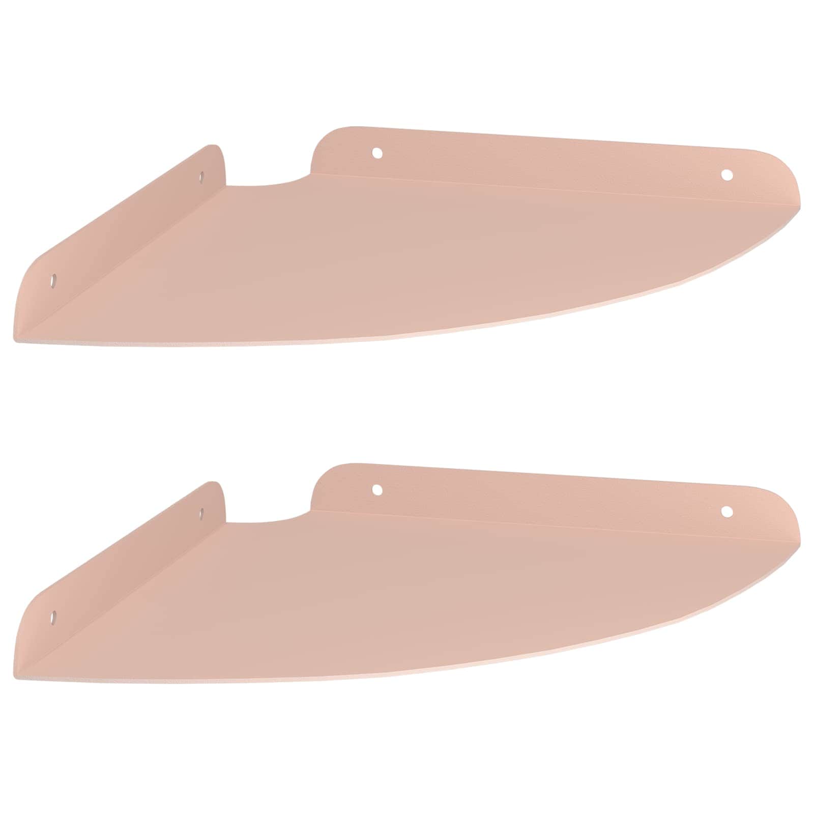 Lebdeća polica s policom 2 pcs Ružičasta 24 x 24 x 2 cm