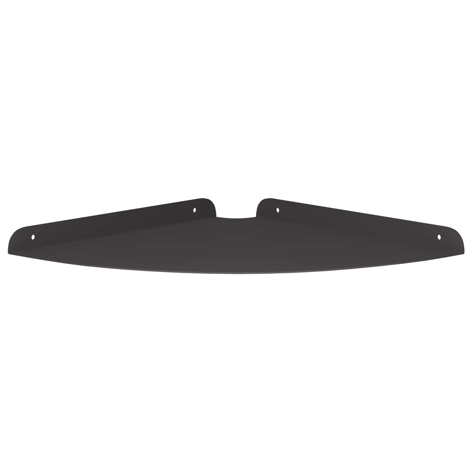 Kutna flota polica s policom 2 pcs Crna 30 x 30 x 2 cm